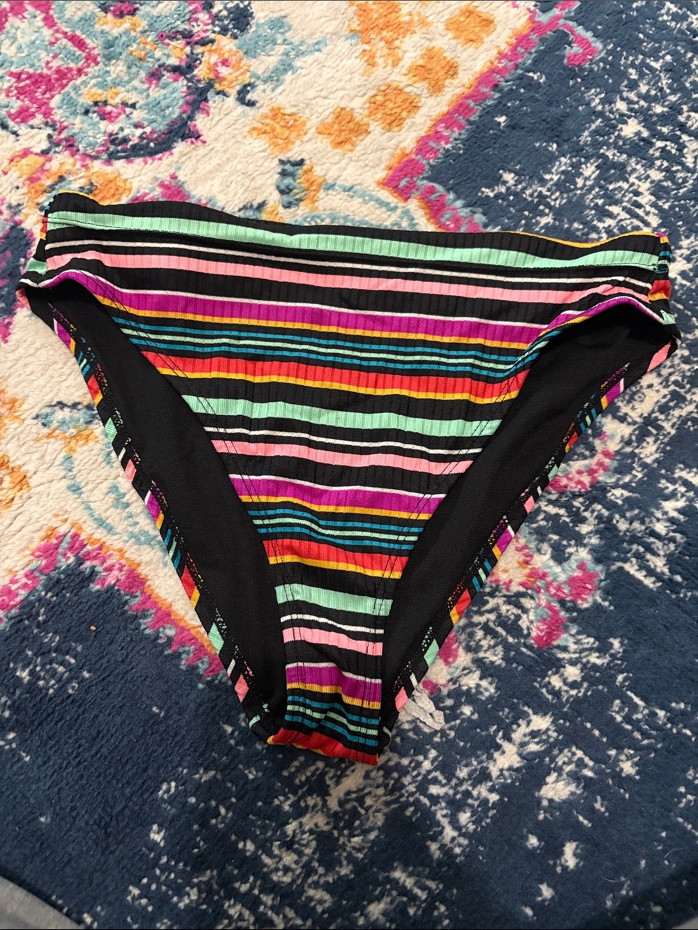 Striped Multicolor Bikini Bottoms